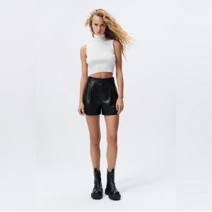 Zara Leather Shorts